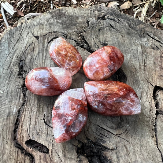 Fire Quartz Palm Stones