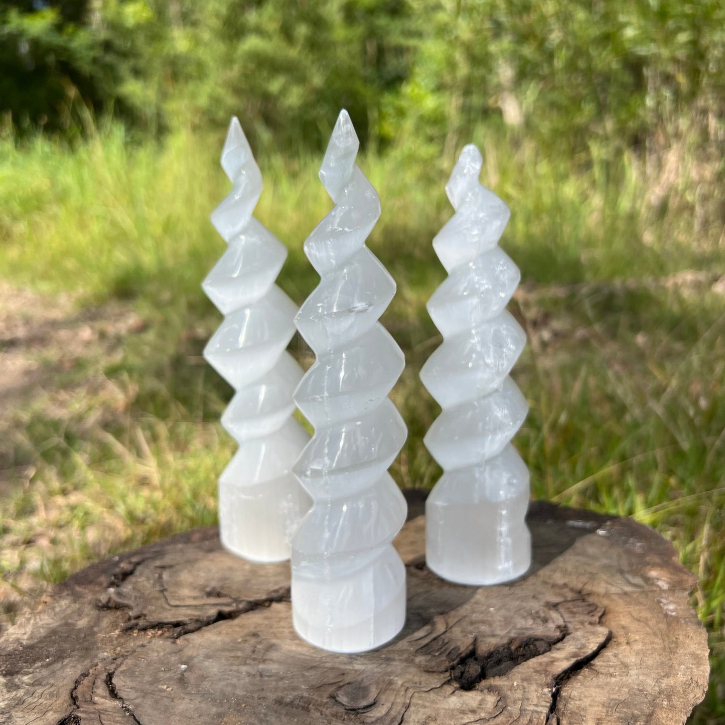 Selenite Swirl Tall