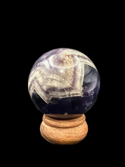 Chevron Amethyst Sphere