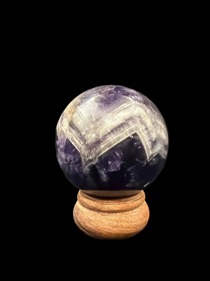 Chevron Amethyst Sphere