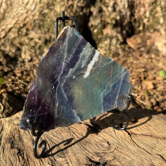 Watermelon Fluorite Slice