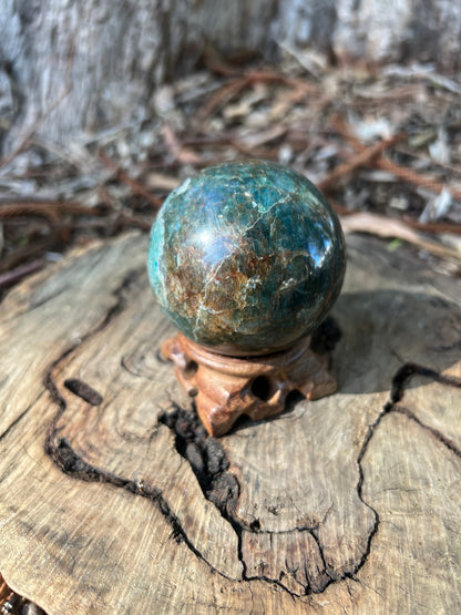 Blue Apatite Sphere