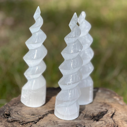 Selenite Swirl Tall