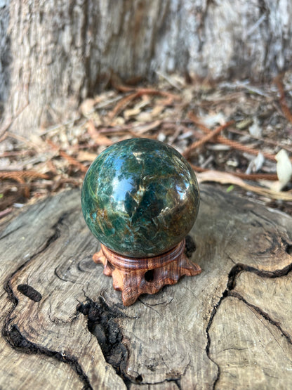 Blue Apatite Sphere