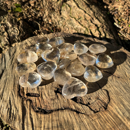 Clear Quartz Hearts