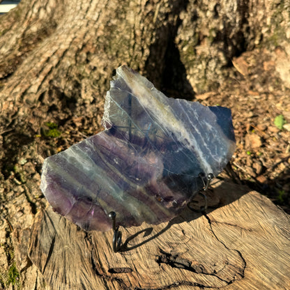 Watermelon Fluorite Slice