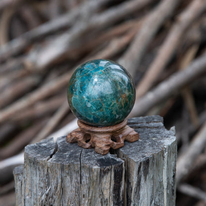 Blue Apatite Sphere