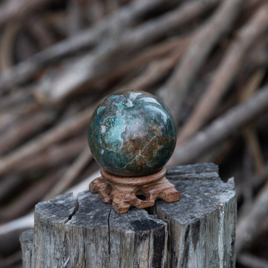 Blue Apatite Sphere