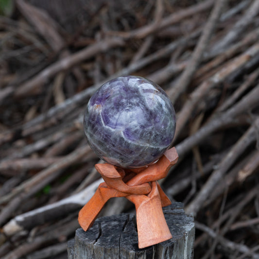 Chevron Amethyst Sphere