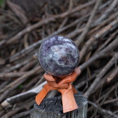 Chevron Amethyst Sphere