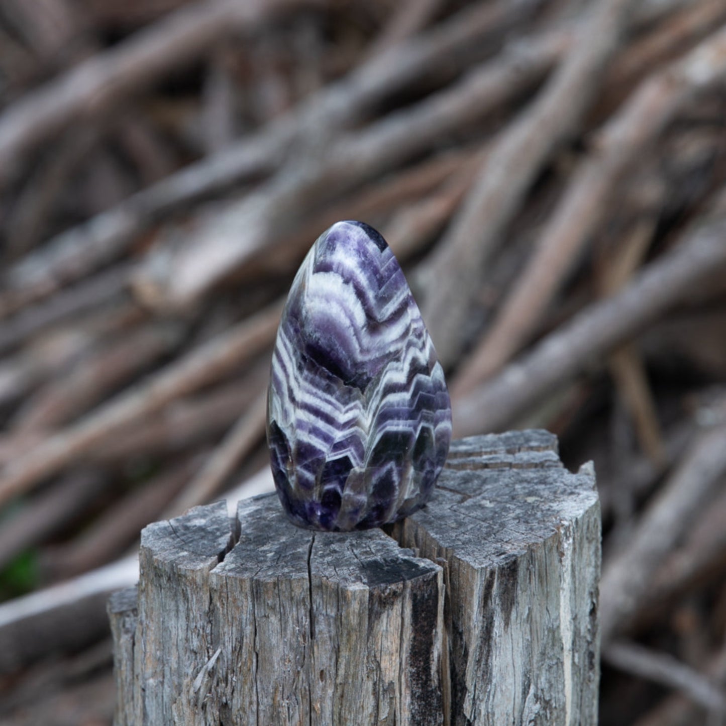 Chevron Amethyst Free Form