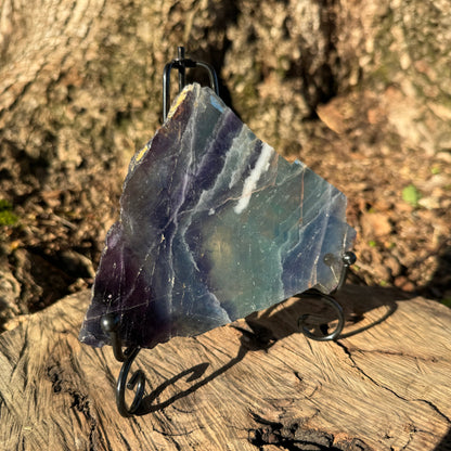 Watermelon Fluorite Slice