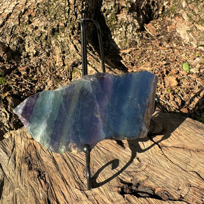 Watermelon Fluorite Slice