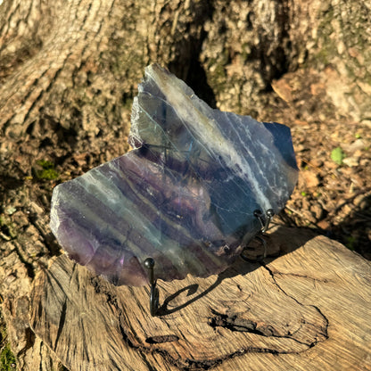 Watermelon Fluorite Slice