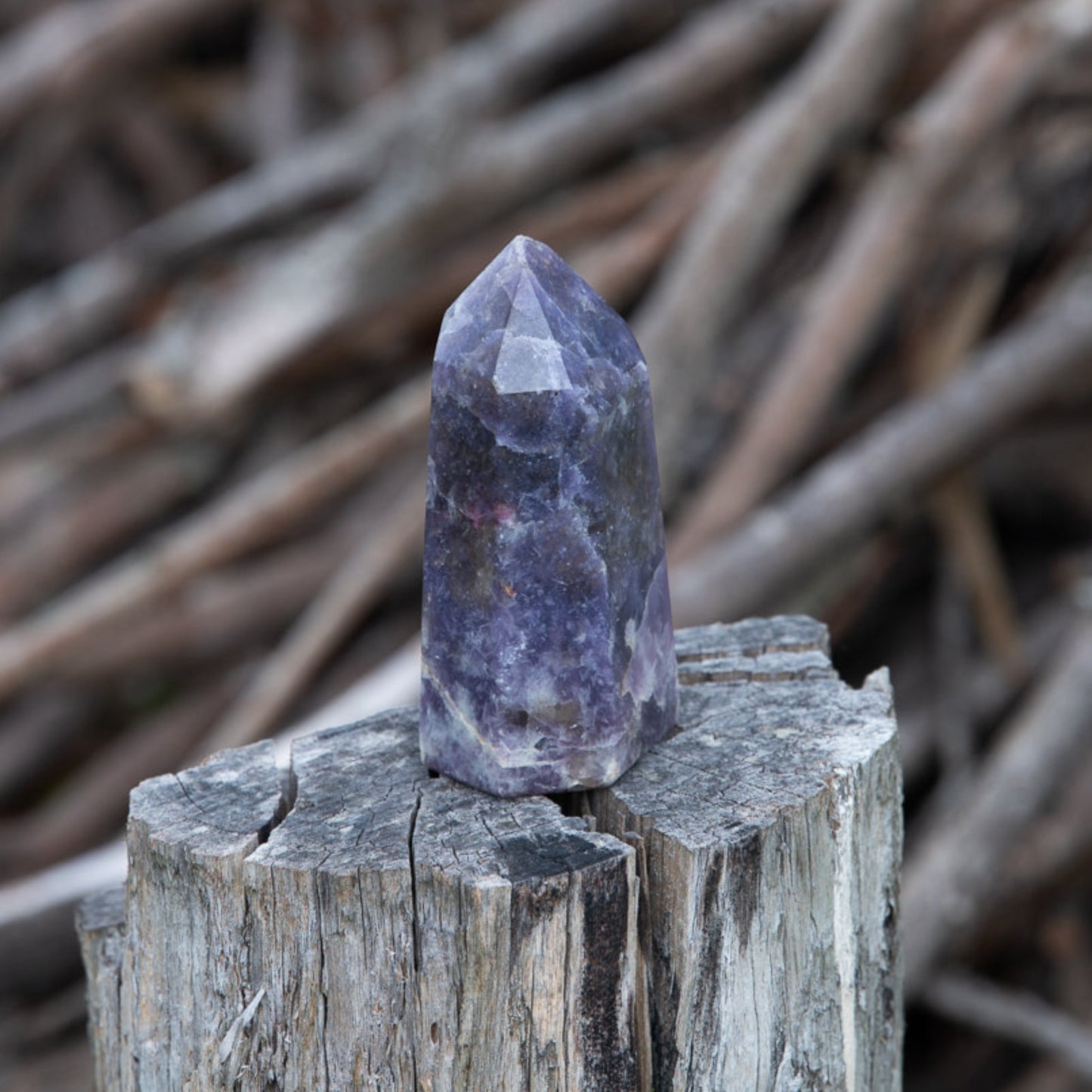 Lepidolite Point