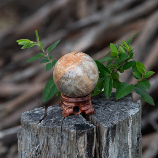 Salmon Moonstone Sphere